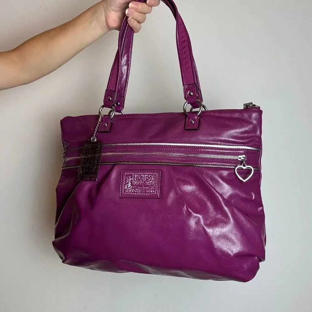 Coach Women's Purple and Pink Bag